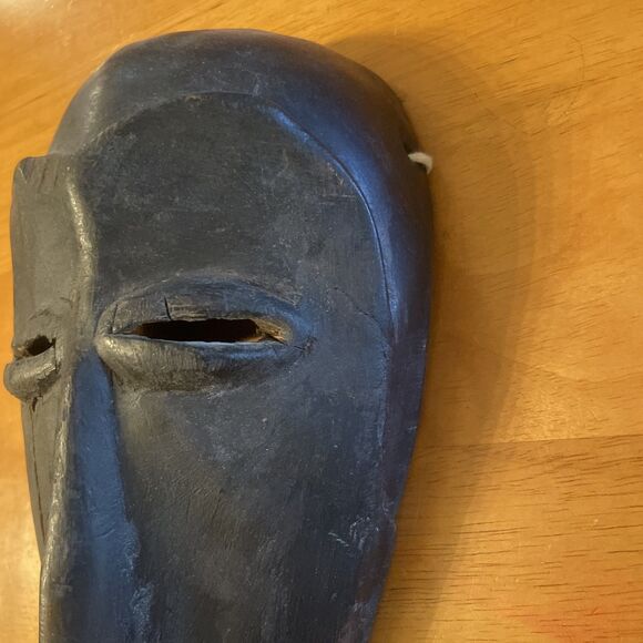 Lega Hand-Carved Vintage Wooden African Mask Dan People Western Africa - Picture 5 of 11
